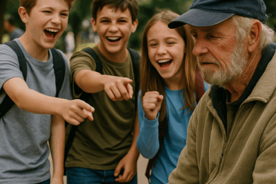 👉 Los niños se burlaron del anciano en el parque… sin saber quién era 😱