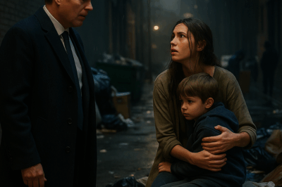 «Un magnate de Nueva York se detuvo al ver una figura entre la basura: era su empleada, sosteniendo a un niño pequeño. Lo que descubrió en ese instante cambió su vida, su fortuna y la manera en que veía el mundo para siempre.»