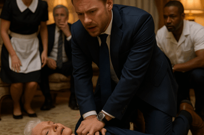 «La madre del millonario gritó desesperada que no podía respirar mientras el personal corría sin saber qué hacer. Pero cuando su hijo llegó, todos quedaron helados con lo que hizo: un acto que reveló quién era realmente detrás del dinero y los trajes.»