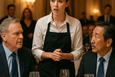 «Durante una reunión de negocios en un lujoso restaurante, el traductor del multimillonario se desmayó justo antes de cerrar un contrato internacional. Nadie sabía qué hacer… hasta que una camarera intervino, habló en perfecto japonés y terminó firmando el trato que valía millones.»