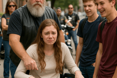 Se burlaron cruelmente de una joven en silla de ruedas… hasta que un rugido de motores los silenció