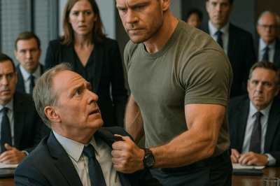 Exsoldado padre soltero irrumpe en junta… y nadie sale igual