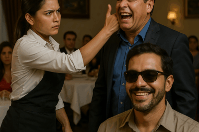 La Escandalosa Noche en la que una Mesera Enfadada Abofeteó a un Multimillonario por Burlarse Cruelmente de un Hombre Ciego —Pero lo que Nadie Esperaba Era la Sorprendente Sonrisa del Afectado, un Gesto que Detuvo el Restaurante Entero, Reveló una Verdad Impactante y Desató un Giro Tan Increíble que Cambió por Completo la Percepción de Todos los Testigos, Desde los Comensales hasta el Personal