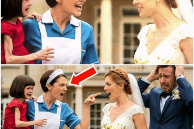 “Todos quedaron paralizados cuando la hija del millonario apareció irreconocible en la boda, vestida de una forma tan inesperada que nadie pudo reconocerla… pero lo más sorprendente ocurrió cuando una humilde empleada se acercó a ella y reveló una verdad oculta que nadie había imaginado. Lo que la joven dijo, y lo que la empleada confesó después, desató una reacción impactante que cambió para siempre el rumbo de la ceremonia.”