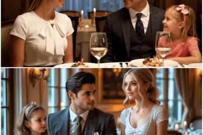 “Lo que comenzó como una simple cita a ciegas entre un poderoso director ejecutivo y una humilde mesera dio un giro inesperado cuando la pequeña hija del millonario la miró fijamente y pronunció las palabras más desconcertantes de la noche: ‘Papá, ¿podemos quedarnos con ella?’ Aquella frase, tan inocente como misteriosa, desató una cadena de revelaciones y emociones que transformó por completo la vida de todos los presentes.”