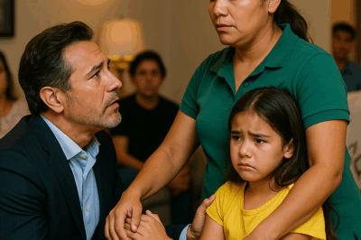 “Un poderoso magnate cayó de rodillas ante la mujer más humilde de su mansión… nadie podía creerlo. Ella, una simple empleada doméstica, había salvado a sus hijos de un peligro que él ni siquiera imaginaba. Lo que descubrió después sobre su familia y la decisión que tomó frente a todos cambió no solo su vida, sino la de miles de personas que conocieron su historia.”