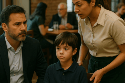 “El multimillonario más temido de la ciudad entró a un restaurante con su hijo mudo. Nadie se atrevía a hablarles, hasta que una camarera común rompió el silencio. ‘Haz que mi hijo diga una palabra y te compraré este lugar’, le dijo él con arrogancia. Lo que ocurrió después dejó a todos los presentes sin aliento: el niño habló, pero lo que dijo reveló una verdad tan poderosa que cambió la vida de los tres para siempre.”