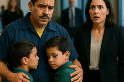 “La CEO se congeló al ver lo que hacía su conserje: un padre soltero, dos gemelos sordos y un secreto que cambiaría el destino de la empresa para siempre — Nadie podía creer lo que descubrieron detrás de esas puertas.”