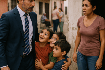 “Tres niños traviesos sorprendieron al país cuando ‘secuestraron’ a un millonario desconocido y lo llevaron a casa para el Día del Padre, sin saber que su vida —y la de su madre— cambiaría para siempre. Lo que comenzó como una inocente travesura infantil terminó revelando una historia llena de emociones, coincidencias imposibles y giros que ni el propio empresario habría podido imaginar. Una historia tan increíble que parece sacada de una película… pero fue real.”