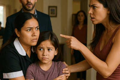 “El millonario regresó a casa sin avisar y encontró una escena que lo dejó sin aliento: su empleada doméstica abrazaba a su hijo, protegiéndolo de la furia de su nueva esposa. Lo que descubrió segundos después cambió su forma de ver la vida y reveló un secreto que transformó por completo su familia. Nadie imaginó el final de esta historia de amor, lealtad y justicia.”