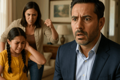 “El millonario llegó temprano a casa y descubrió a su madrastra levantando la mano contra su hija… lo que hizo después dejó a todos en silencio: una historia de justicia, redención y un giro inesperado que nadie vio venir”