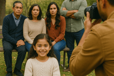 S-En la sesión familiar de fotos, mi hija sonrió inocente en la primera fila… hasta que reveló el secreto que rompió a todos