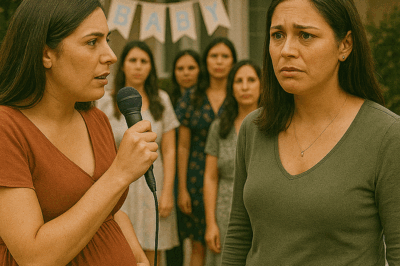 Fui al baby shower de mi hermana creyendo que sería una celebración familiar, pero ella tomó el micrófono y anunció que mi difunto esposo era el padre de su bebé, revelación que desató una verdad devastadora e inesperada