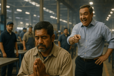 T- El obrero que oraba en silencio, el jefe que se burlaba y el día en que la fábrica tembló