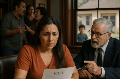 Estaba sentada en la lectura del testamento de mi