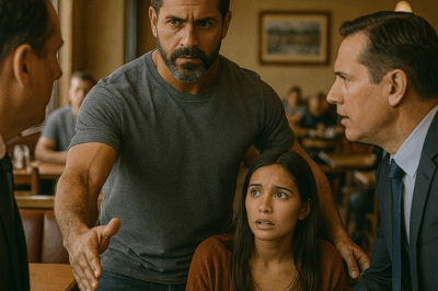 ““Mesa equivocada, día equivocado, caballeros”, dijo el padre soltero con voz serena pero firme, cuando tres hombres intentaron intimidar a una mujer en un restaurante. Lo que ninguno sabía era que aquel hombre —aparentemente común, con su hijo esperándolo en casa— escondía un pasado tan oscuro como heroico. Aquella noche, al defender a una desconocida, no solo reveló quién era realmente… sino también el secreto que había jurado enterrar para siempre.”