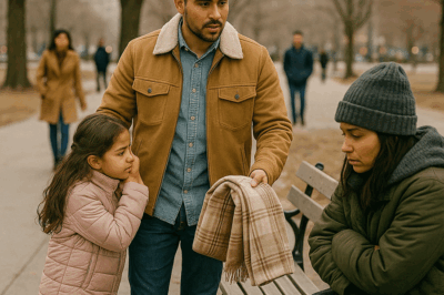 T- La vio tiritando en la banca del parque; su niña susurró “ayúdala, papi” y lo que hizo después les cambió la vida a todos