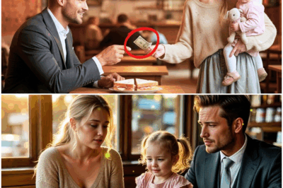 “La mujer llegó temblando a la panadería con apenas unas monedas para comprar una sola rebanada de pan… pero cuando el padre soltero que también era el director general apareció detrás del mostrador y le dijo: ‘Siéntese. Primero coma’, todo el lugar quedó en silencio absoluto. Lo que ocurrió después desató una cadena de hechos tan emocionantes y misteriosos que nadie imaginó cómo terminaría aquella inesperada mañana.”