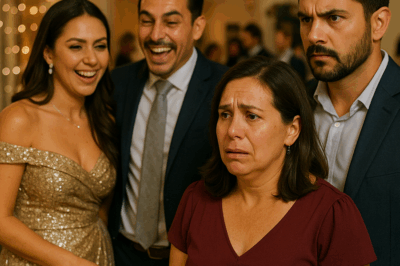 “En una lujosa fiesta, una familia millonaria se burló cruelmente de una mujer humilde frente a todos los invitados. Lo que no sabían era que el esposo de esa mujer era el hombre con quien acababan de firmar un contrato de millones. Su reacción fue inmediata y dejó a toda la sala sin palabras. El final de esta historia se volvió la mayor lección de humildad del año.”