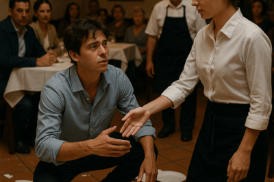 “El Hijo del Multimillonario Enloqueció Rompiendo Platos Frente a Todos, Pero Nadie Imaginó lo que Sucedería Cuando una Camarera Silenciosa se Acercó: Un Gesto Inesperado, un Secreto Oculto y una Verdad Impactante que Transformó por Completo una Noche que Parecía Perdida y que Ahora Deja al Público Conmocionado y Lleno de Preguntas”