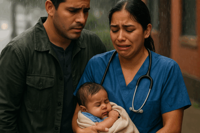 💥 “Una Noche Bajo la Tormenta: El Padre Soltero que Encontró a una Enfermera Llorando con su Bebé y Descubrió un Secreto Capaz de Cambiar Dos Destinos — Una Historia de Dolor, Fe y Milagros que Nadie Esperaba” 💥