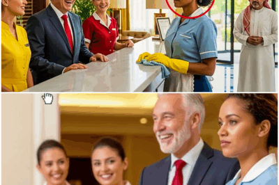 El dueño del hotel humilló públicamente a la humilde empleada de limpieza frente a un poderoso jeque sin sospechar que ella ocultaba un pasado sorprendente y un talento que cambiaría todo, porque cuando comenzó a hablar árabe con una fluidez impecable, la lujosa sala quedó en silencio absoluto y todos comprendieron que nada era lo que parecía realmente en aquel impactante e inolvidable momento que marcó sus vidas.