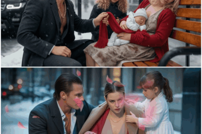 “‘¡Papá, su bebé está congelándose!’, gritó la niña del poderoso empresario al ver a la joven madre sin hogar temblando bajo la nieve… lo que ocurrió después dejó a la ciudad entera en silencio: el hombre más temido y respetado del círculo empresarial detuvo su caravana, tomó a la mujer en brazos y desató una cadena de eventos tan impactante y misteriosa que nadie imaginó cómo terminaría aquella noche.”