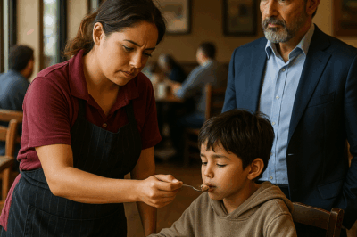 Una camarera alimenta a un niño hambriento sin saber quién la observaba. Al día siguiente, recibe una oferta que cambiará su vida para siempre. Lo que parecía un gesto simple de bondad se convierte en una historia de redención, esperanza y destino que conmovió a todos los que alguna vez creyeron que las buenas acciones no tienen recompensa.