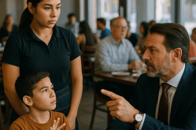 “¡Habla con mi hijo sordo!” — El millonario arrogante se burló delante de todos, pero segundos después, la mesera lo dejó sin palabras. Lo que parecía una simple comida en un restaurante se convirtió en una lección de humanidad que nadie esperaba. Lo que hizo esa mujer cambió por completo la manera en que aquel hombre veía el mundo.