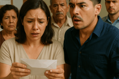 “Fui con mi esposo a recoger el dinero que el ayuntamiento debía a su difunto padre, pero al abrir el sobre descubrimos algo tan inesperado que mi cuerpo se paralizó y él salió corriendo del lugar sin decir una palabra”