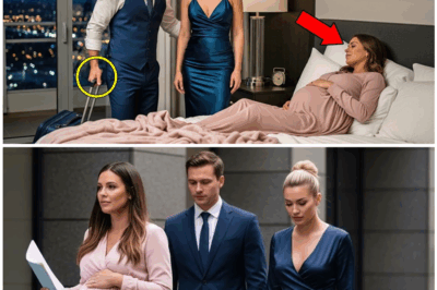 “El magnate creyó haber escapado discretamente durante la noche mientras su esposa embarazada dormía, acompañado de una misteriosa mujer que llevaba semanas rondándolo… pero al día siguiente, al volver triunfante a la mansión, se encontró frente a su esposa sosteniendo unas pruebas tan contundentes y desconcertantes que cambiaron por completo el rumbo de su vida y dejaron a toda la élite empresarial en silencio”