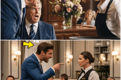 “‘¡No mereces propina!’, gritó el multimillonario frente a todo el restaurante, humillando a la joven camarera sin imaginar que alguien muy inesperado estaba observando desde la mesa del fondo… Lo que ocurrió después dejó a todos paralizados: un giro tan impactante, tan lleno de misterio, justicia y revelaciones ocultas, que transformó por completo la vida del empresario y convirtió a la humilde mesera en la protagonista de una historia sorprendente.”