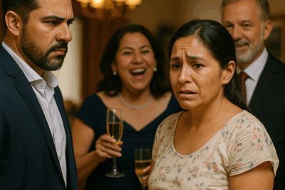 “En una lujosa fiesta, la familia de un millonario se burló cruelmente de una mujer humilde que había llegado como invitada de último momento. Lo que nadie imaginaba era que ella era la clave de una negociación multimillonaria. Cuando el esposo descubrió lo ocurrido, tomó una decisión tan drástica y sorpresiva que no solo detuvo la fiesta, sino que también cambió para siempre el rumbo de su imperio y la forma en que veía el verdadero valor humano.”