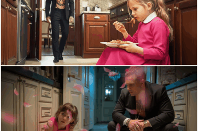 “Un empresario de pasado enigmático descubre a la hija de su empleada escondida para comer sobras, y lo que hizo después dejó a todo el personal completamente desconcertado: un gesto tan inesperado, tan fuera de su carácter reservado y tan cargado de secretos que abrió una puerta a revelaciones que nadie imaginaba dentro de aquella mansión silenciosa.”