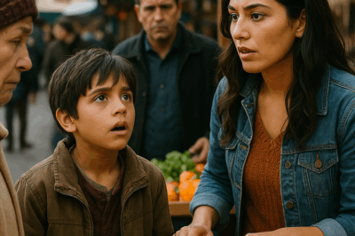 “Un niño huérfano se detuvo frente a un puesto del mercado y quedó paralizado. La mujer que atendía se parecía tanto a su madre fallecida que apenas pudo hablar. Pero lo que ocurrió después fue aún más sorprendente: una verdad oculta durante años salió a la luz, revelando un pasado que unía a ambos de una manera que nadie imaginaba. Una historia de destino, amor y segundas oportunidades que conmovió a todo un pueblo.”