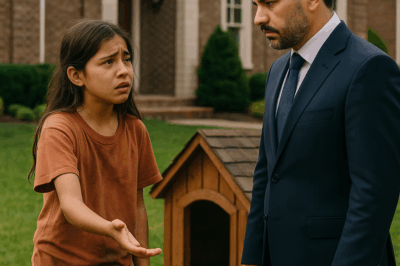 “Una niña pobre tocó la puerta de una mansión pidiendo dormir en la caseta del perro — lo que el millonario hizo después dejó a todos sin palabras. Nadie podía imaginar que aquella noche de frío cambiaría la vida de ambos para siempre: una historia de compasión, destino y una revelación que pondría a prueba lo que significa la verdadera riqueza, en un giro tan impactante como inesperado.”