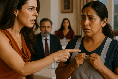 “Durante una lujosa reunión, una millonaria reconoció un collar en el cuello de una empleada y gritó: ‘¡Ese collar es de mi hija!’. El salón quedó en silencio, pero lo que la humilde trabajadora reveló después cambió por completo la historia. Un secreto enterrado por años, un pasado doloroso y un lazo que ni el dinero ni el tiempo pudieron romper… lo que ocurrió después dejó a todos los presentes sin aliento.”