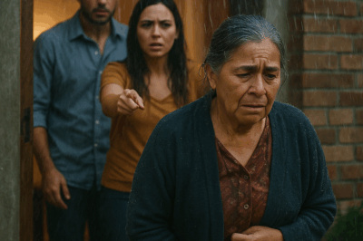 “Bajo una lluvia torrencial, una madre mexicana fue expulsada de su propia casa por sus hijos… pero lo que sucedió después dejó al vecindario entero en shock. Una historia de traición, arrepentimiento y un secreto familiar que cambiaría el destino de todos los involucrados para siempre…”