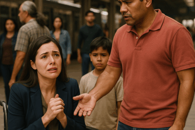 “La directora ejecutiva cayó al suelo suplicando que no podía caminar… pero cuando el padre soltero se acercó para ayudarla, tomó una decisión tan inesperada y llena de misterio que dejó a todos paralizados. Lo que ocurrió después destapó un secreto que jamás imaginó revelar y transformó una escena común en un giro emocional que nadie vio venir.”