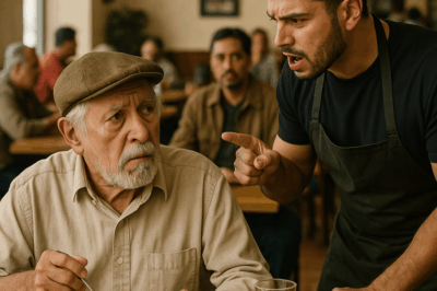“Se burlaron de un anciano por su aspecto mientras comía solo en un restaurante, sin saber quién era realmente ni lo que haría después. Minutos más tarde, la vergüenza cubrió a todo el lugar y una inesperada verdad cambió el destino de quienes lo humillaron. Una historia de justicia silenciosa que demuestra que la humildad vale más que cualquier apariencia.”