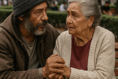“Una anciana fue abandonada por su familia y quedó sola en la calle… pero nadie imaginó lo que ocurriría después: un hombre sin hogar la rescató de la desesperación, y su historia dio un giro tan inesperado que dejó a todos sin palabras. Lo que ella hizo al final cambió para siempre la vida de aquel indigente.”