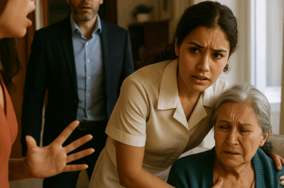 “El millonario llegó a casa y encontró a su empleada defendiendo a su madre del abuso de su prometida… lo que hizo después detuvo la boda y cambió para siempre el rumbo de su vida y el de todos los presentes.”