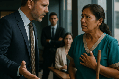 “Durante años, un millonario humilló a la mujer encargada de limpiar su oficina sin imaginar lo que el destino le tenía preparado. Un día, al notar una marca de nacimiento idéntica a la suya en el brazo de la trabajadora, descubrió una verdad tan impactante que cambió su vida para siempre. Lo que ocurrió después dejó a todos en completo silencio…”