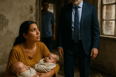 “Un millonario compra una vieja casa abandonada que nadie quería, pero cuando abre la puerta descubre algo que jamás imaginó: una mujer con dos bebés viviendo entre las ruinas. Lo que ella le confiesa después cambia su vida para siempre — una historia de secretos, redención y destino que demuestra que las casualidades no existen y que el verdadero valor no siempre está en el dinero, sino en el corazón.”