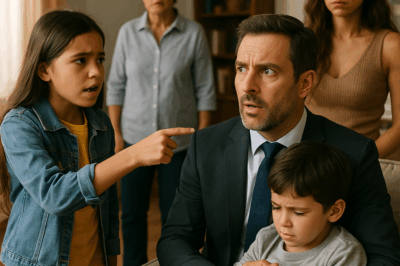 “‘¡Tu prometida no deja que tu hijo camine!’ — gritó una niña pobre frente al millonario y reveló un secreto que sacudió a toda la familia, provocando un giro inesperado que nadie vio venir.”