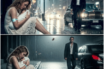 “Se desplomó en plena calle abrazando a su recién nacido mientras la gente pasaba a su lado sin detenerse… hasta que un misterioso millonario apareció de la nada, la levantó entre sus brazos y la llevó a un destino que nadie esperaba. Lo que ocurrió después desató una cadena de sucesos tan impactante, tan cargada de secretos y revelaciones, que cambió para siempre la vida de la joven madre y sorprendió a todo el vecindario.”