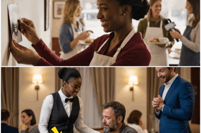 “La joven mesera de piel oscura que ofreció comida a un hombre sin hogar sin imaginar que, desde la esquina del restaurante, un billonario observaba cada gesto: lo que ocurrió después reveló un secreto inesperado, un acto de humanidad conmovedor y un giro tan sorprendente que dejó impactados a todos los presentes”