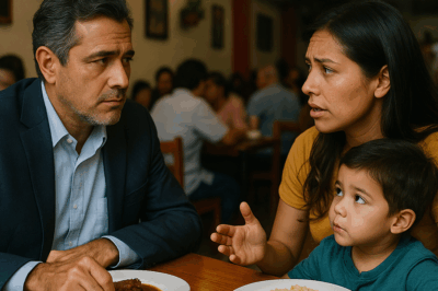 “Un millonario acostumbrado a comer solo fue interrumpido por una madre humilde que se acercó con su hijo y le dijo: ‘Mi niño tiene hambre, ¿podemos quedarnos?’. Lo que ocurrió después sorprendió a todo el restaurante. Nadie imaginó que aquella sencilla petición terminaría cambiando para siempre la vida del empresario y de todos los presentes.”