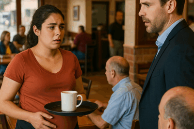 “Un millonario entra a un restaurante de barrio… y se queda helado al ver a su exesposa embarazada sirviendo mesas: el secreto que ella escondía y la decisión que cambió para siempre sus destinos”