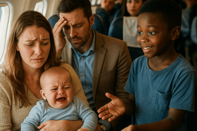 “El vuelo privado de un multimillonario se vio interrumpido cuando su bebé comenzó a llorar sin parar, desesperando a todos a bordo. Pero nadie esperaba que un niño humilde sentado en la clase económica hiciera algo tan increíble que dejó al magnate y a toda la tripulación en silencio. Una historia conmovedora que demuestra que la empatía y el corazón no entienden de clases sociales, dinero ni fronteras.”